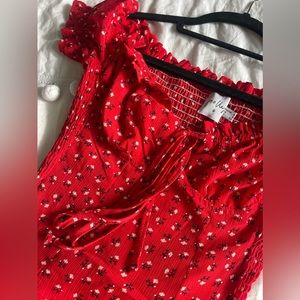 Princess Polly Red Floral Dress - XS